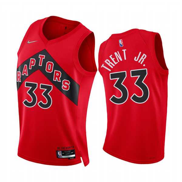 Mens Toronto Raptors #33 Gary Trent Jr. Red Icon Edition Jersey Dzhi->toronto raptors->NBA Jersey